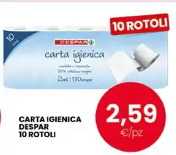Eurospar CARTA IGIENICA DESPAR 10 ROTOLI offerta