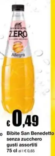 Sì con te Bibite San Benedetto senza zucchero offerta
