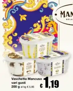 Sì con te Vaschetta Mancuso offerta