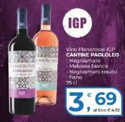 Alter Discount Vino Pianerosses IGP Cantine PaoloLeo offerta