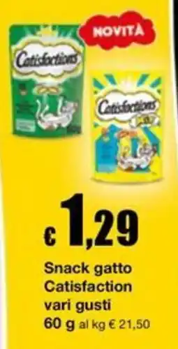 Sì con te Snack gatto Catisfaction offerta