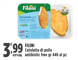 Rossotono Carrefour Fileni Cotoletta di pollo offerta