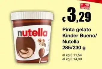 Pinta gelato Kinder Bueno/Nutella