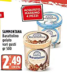 Rossotono Carrefour Sammontana Barattolino gelato offerta