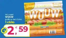 Alter Discount Würstel Wuuw pollo e tacchino offerta
