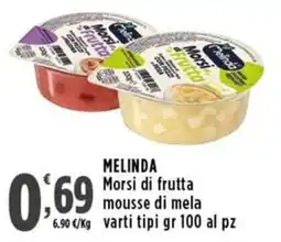 Rossotono Carrefour Melinda Morsi di frutta mousse di mela offerta