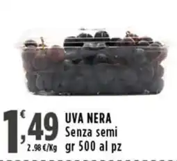 Rossotono Carrefour Uva nera senza semi offerta