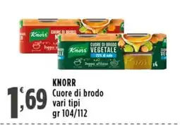 Rossotono Carrefour Knorr Cuore di brodo vari tipi offerta