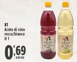 Rossotono Carrefour RT Aceto di vino rosso/bianco offerta