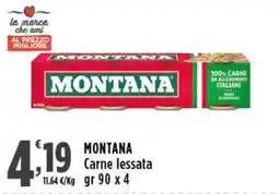 Rossotono Carrefour Montana carne lessata offerta