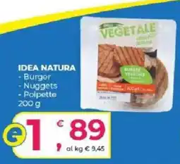 Alter Discount Idea Natura Burger Nuggets Polpette offerta