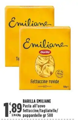 Rossotono Carrefour Barilla Emiliane Pasta all'uovo offerta
