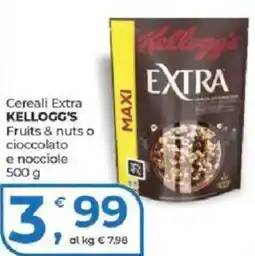 Alter Discount Cereali Extra Kellogg's Fruits & nuts o cioccolato e nocciole offerta