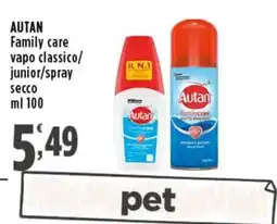 Rossotono Carrefour Autan Family care vapo classico/junior/spray secco offerta