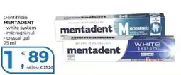 Alter Discount Dentifricio Mentadent white system offerta