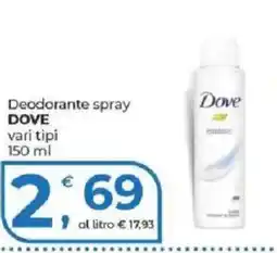 Alter Discount Deodorante spray Dove classic offerta