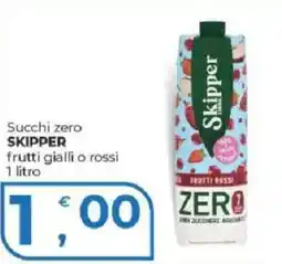 Alter Discount Succhi zero SKIPPER frutti gialli o rossi offerta