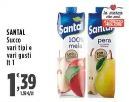 Rossotono Carrefour Santal Succo vari tipi e vari gusti offerta
