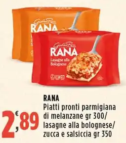 Rossotono Carrefour Rana Piatti pronti parmigiana offerta