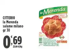 Rossotono Carrefour la Merenda salame milano offerta