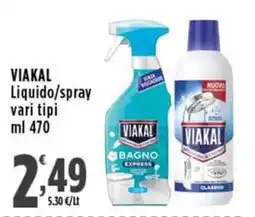 Rossotono Carrefour Viakal liquido/spray offerta