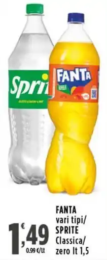 Rossotono Carrefour Fanta Sprite Classica offerta
