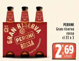 Rossotono Carrefour Peroni Gran riserva rossa offerta