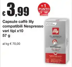 Sì con te Superstore Capsule caffè Illy compatibili Nespresso offerta