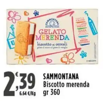 Rossotono Carrefour Sammontana Biscotto merenda offerta