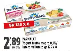 Rossotono Carrefour Parmalat Yogurt frutta magro 0,1% offerta