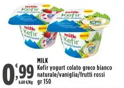 Rossotono Carrefour Milk Kefir yogurt colato greco bianco offerta