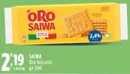 Rossotono Carrefour Saiwa Oro biscotti offerta