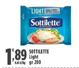 Rossotono Carrefour Sottilette Light offerta