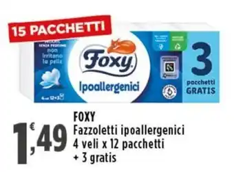 Rossotono Carrefour Fazzoletti ipoallergenici Foxy offerta
