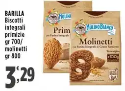 Rossotono Carrefour Biscotti integrali primizie molinetti offerta