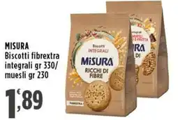 Rossotono Carrefour Biscotti integrali Misura offerta