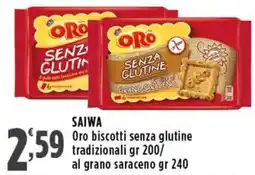 Rossotono Carrefour Oro biscotti senza glutine offerta