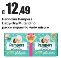 Sì con te Superstore Pannolini Pampers Baby-Dry/Mutandino offerta