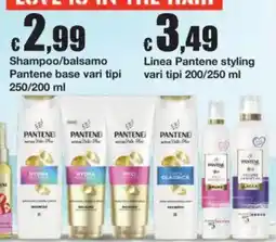 Sì con te Superstore Pantene shampoo/balsamo base vari tipi offerta