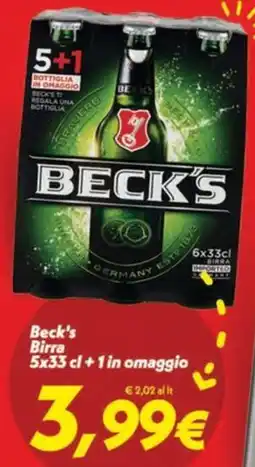 Iper Super Conveniente Beck's Birra offerta