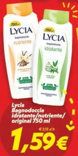 Iper Super Conveniente Lycia Bagnodoccia idratante/nutriente/original offerta