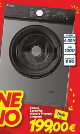 Iper Super Conveniente Sansui Lavatrice motore inverter a vapore offerta