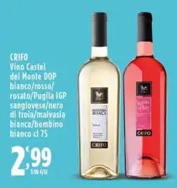 Rossotono Carrefour Vino Castel del Monte DOP CRIFO offerta