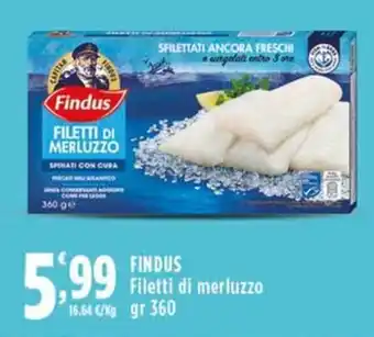 Rossotono Carrefour Findus Filetti di merluzzo offerta