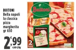 Rossotono Carrefour Buitoni Bella napoli la classica pizza margherita offerta