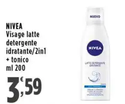 Rossotono Carrefour NIVEA Visage latte detergente idratante/2in1 offerta