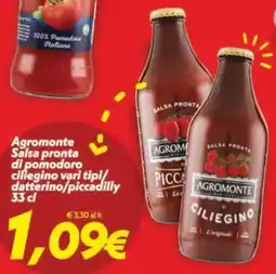 Iper Super Conveniente Agromonte Salsa pronta di pomodoro ciliegino offerta