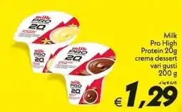 Iper Super Conveniente Milk Pro High Protein crema dessert offerta