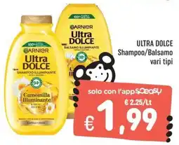 Rossotono Carrefour Garnier Ultra Dolce Shampoo/Balsamo offerta