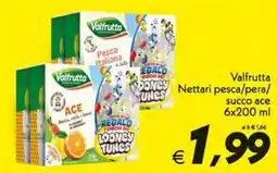 Iper Super Conveniente Valfrutta Nettari pesca/pera/succo ace offerta